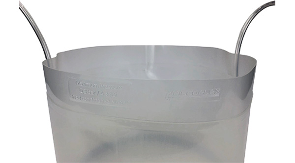 Hygienic inflatable Bulk Bag clamp seal in Poly Urethane. - Filcoflex